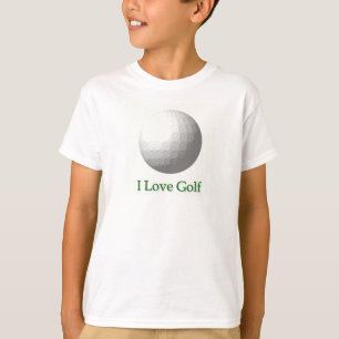 Jag älskar T-tröja för Golfdesignbarn Tee