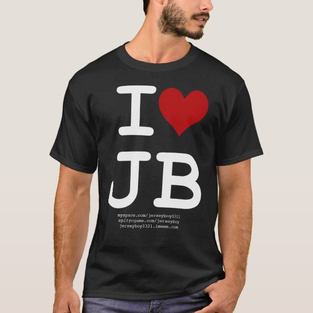 Jag älskar T-tröja för JB (blk) Tröja (Framsida)
