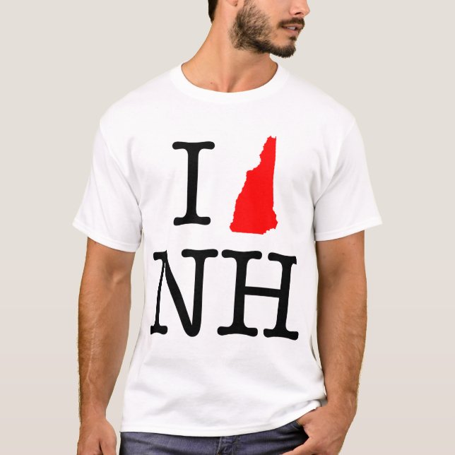 Jag älskar T-tröja för NH New Hampshire Tee Shirt (Framsida)