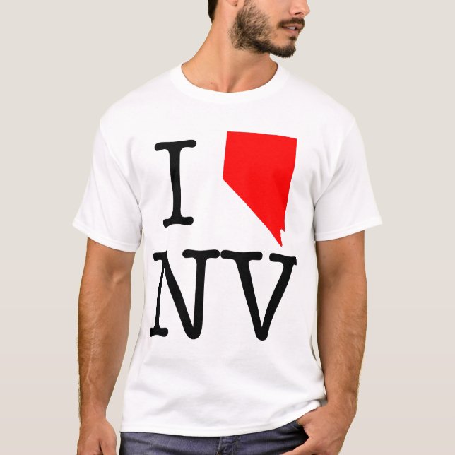 Jag älskar T-tröja för NV Nevada T-shirt (Framsida)