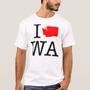 Jag älskar T-tröja för WA Washington T Shirt