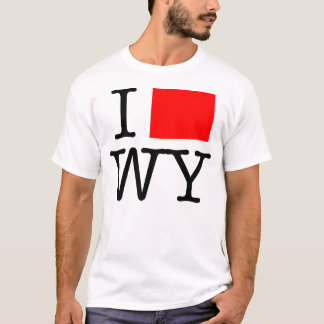 Jag älskar T-tröja för WY Wyoming T Shirt