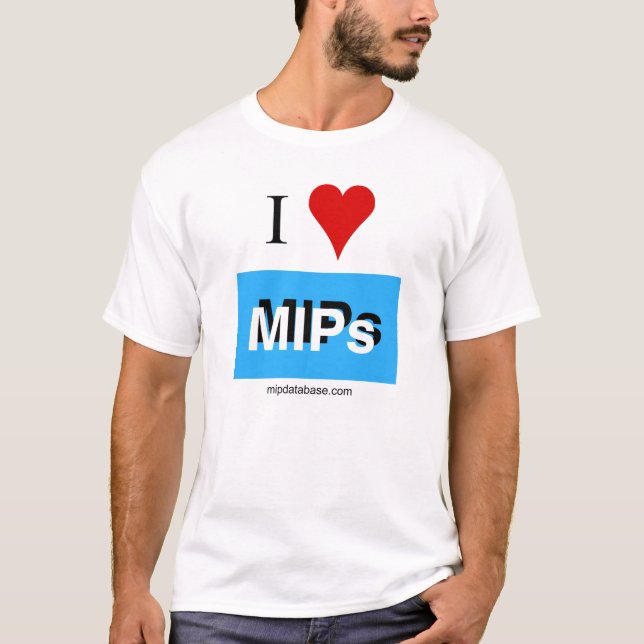 Jag älskar T-tröja MIPs3 Tee Shirt (Framsida)