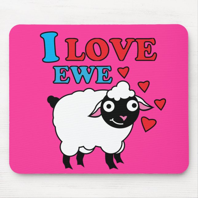 Jag älskar tackan Mousepad Musmatta (Framsidan)