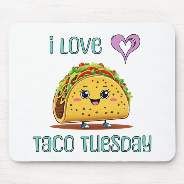 Jag älskar Taco Tisdag Musmatta (Framsidan)