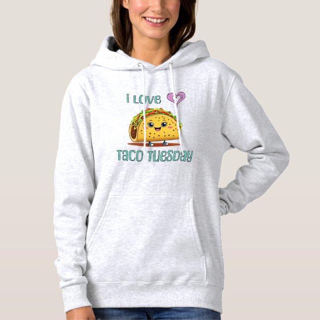 Jag älskar Taco Tisdag T Shirt (Framsida)