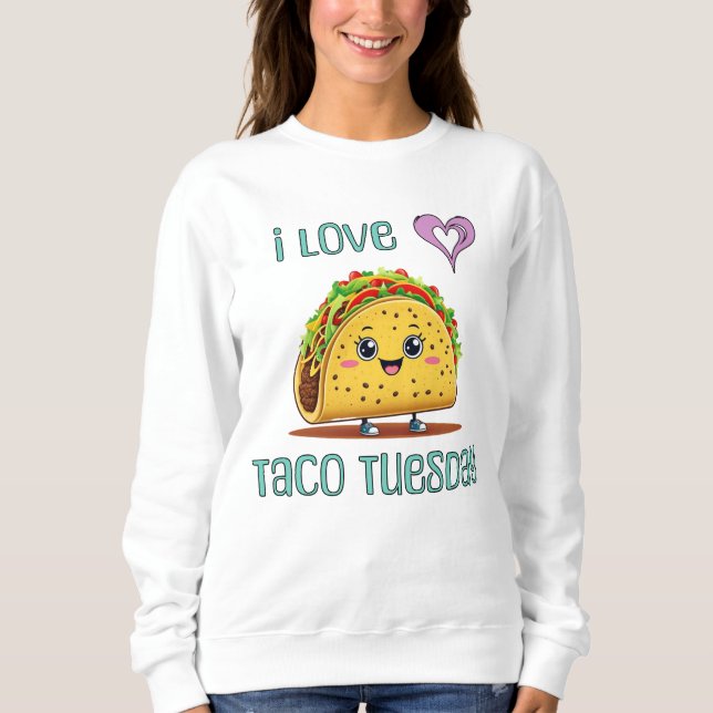 Jag älskar Taco Tisdag T Shirt (Framsida)