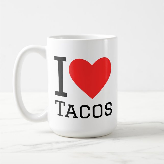 Jag älskar tacos kaffemugg (Vänster)