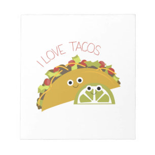 Jag älskar tacosen anteckningsblock