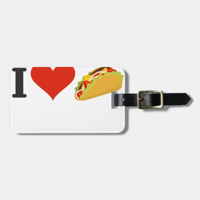 Jag älskar tacosen för Tacoälskare Bagagebricka (Horisontell Framsida)