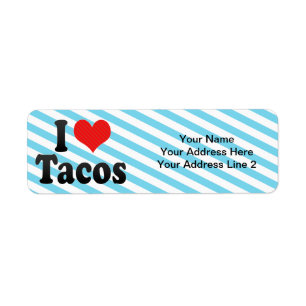 Jag älskar tacosen returadress etikett