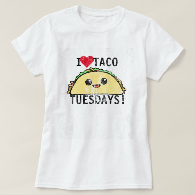 Jag älskar Tacotisdagar DS Tee Shirt (Design framsida)