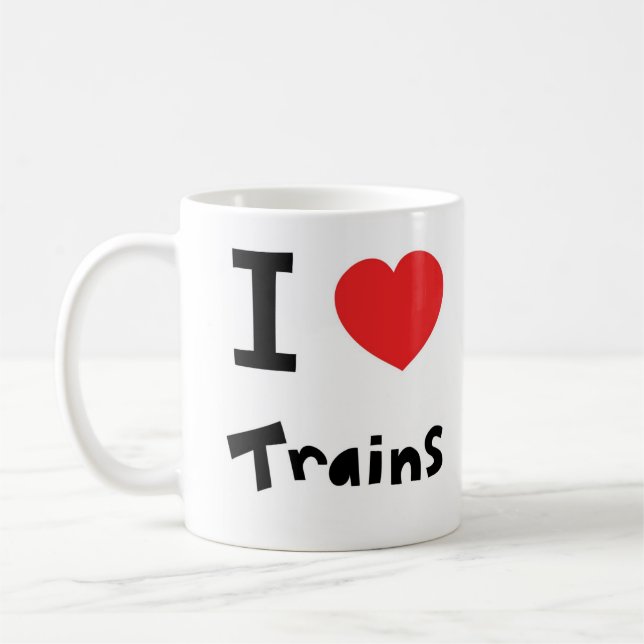 Jag älskar tåg kaffemugg (Vänster)