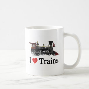 Jag älskar tåg kaffemugg