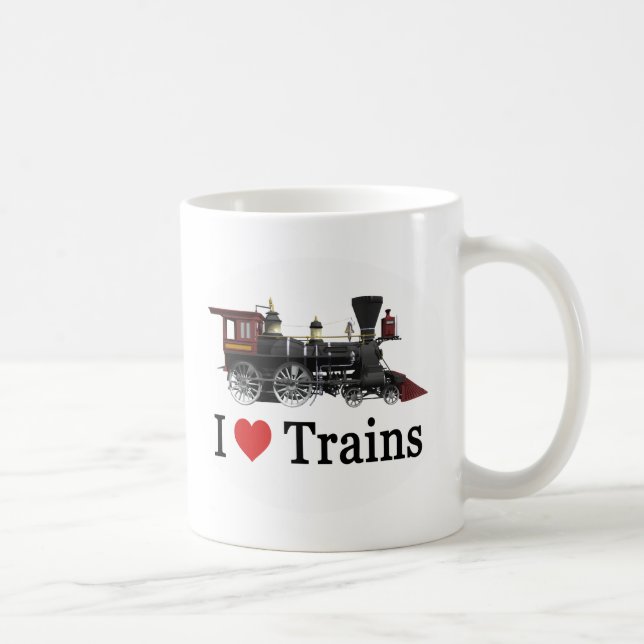 Jag älskar tåg kaffemugg (Höger)