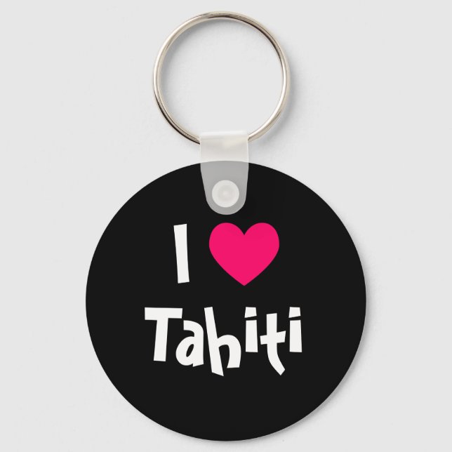 Jag älskar Tahiti Nyckelring (Framsida)