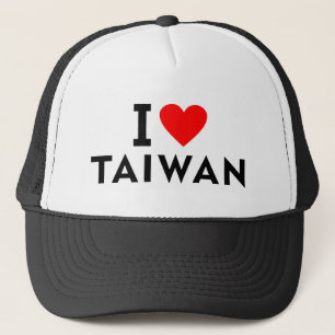Jag älskar Taiwan land, något liknande somhjärt Keps