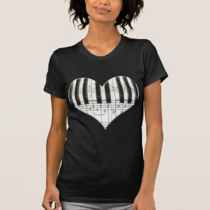 Jag älskar tangentbord för piano- eller t-shirt