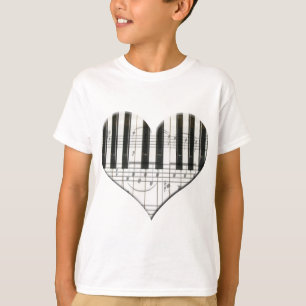Jag älskar tangentbord för piano- eller tee shirt