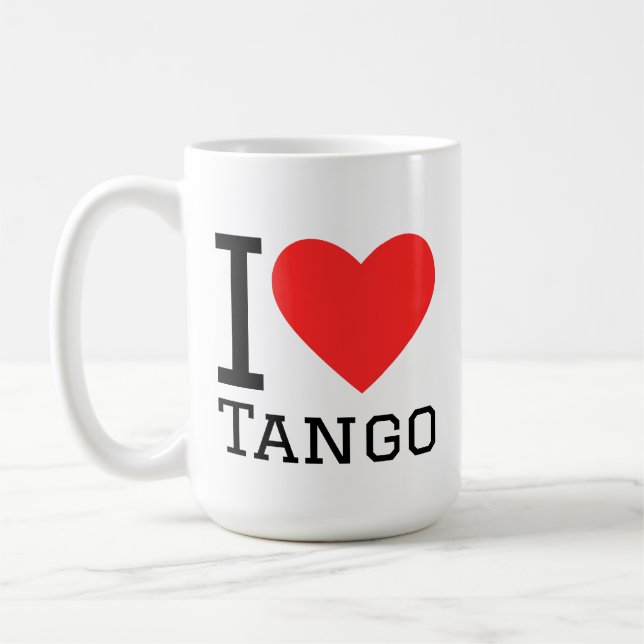 Jag älskar tango kaffemugg (Vänster)