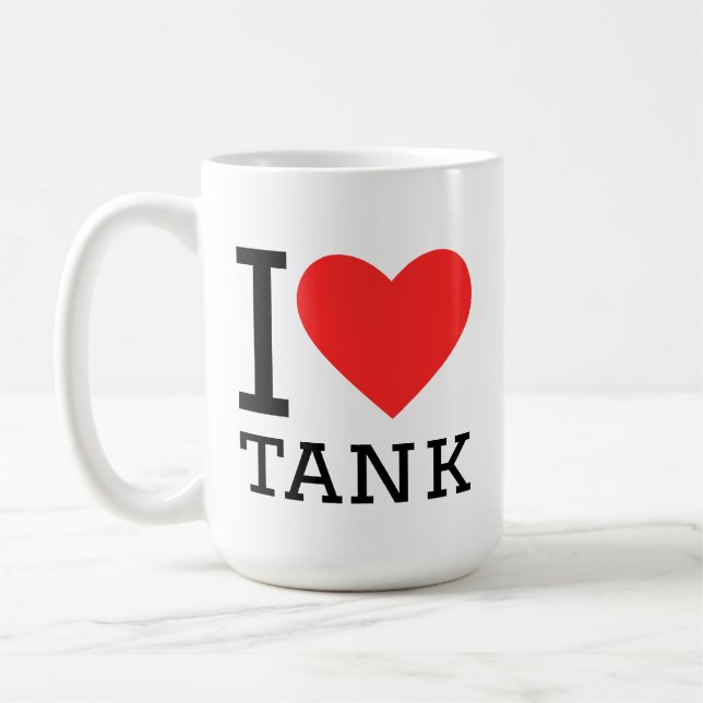 Jag älskar tank kaffemugg (Vänster)