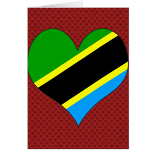Jag älskar Tanzania Hälsningskort
