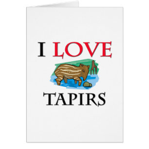 Jag älskar Tapirs Hälsningskort