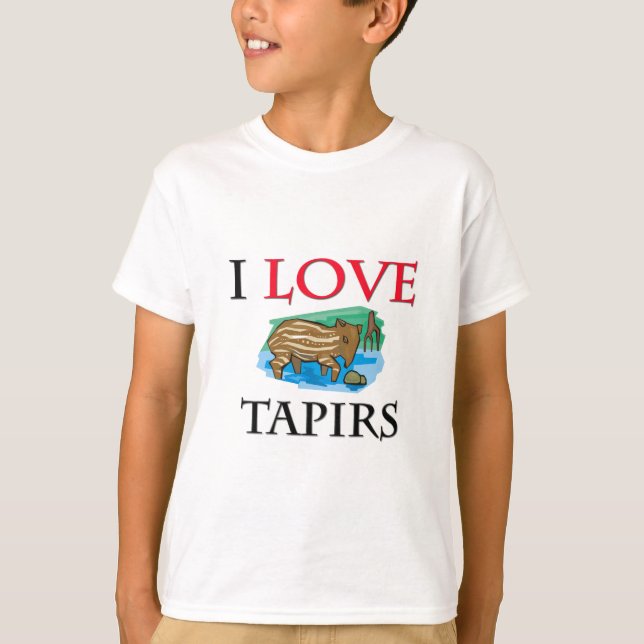 Jag älskar Tapirs T-shirt (Framsida)