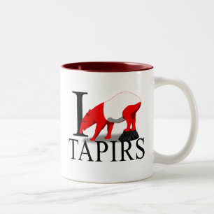 Jag älskar Tapirsmuggar Två-Tonad Mugg