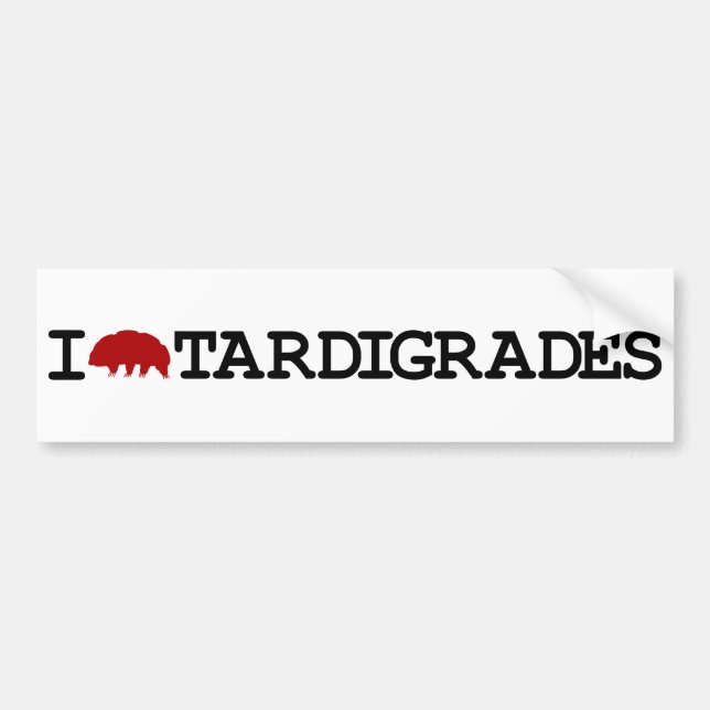 Jag älskar Tardigrades Bildekal (Framsidan)