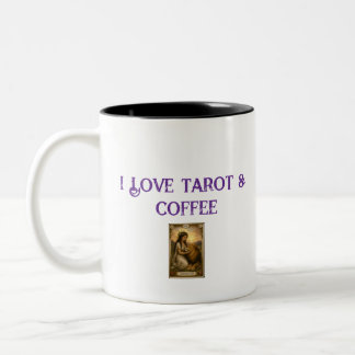 Jag älskar Tarot och kaffekort Styrka Läsare Två-Tonad Mugg
