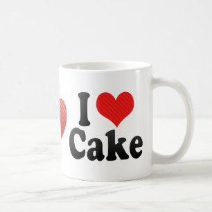Jag älskar tårtan kaffemugg