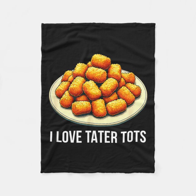 Jag älskar Tater Tots -  Fleecefilt (Framsidan)