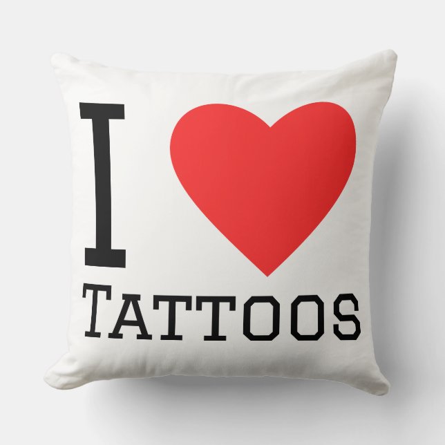 Jag älskar tatueringar  kudde (Framsida)