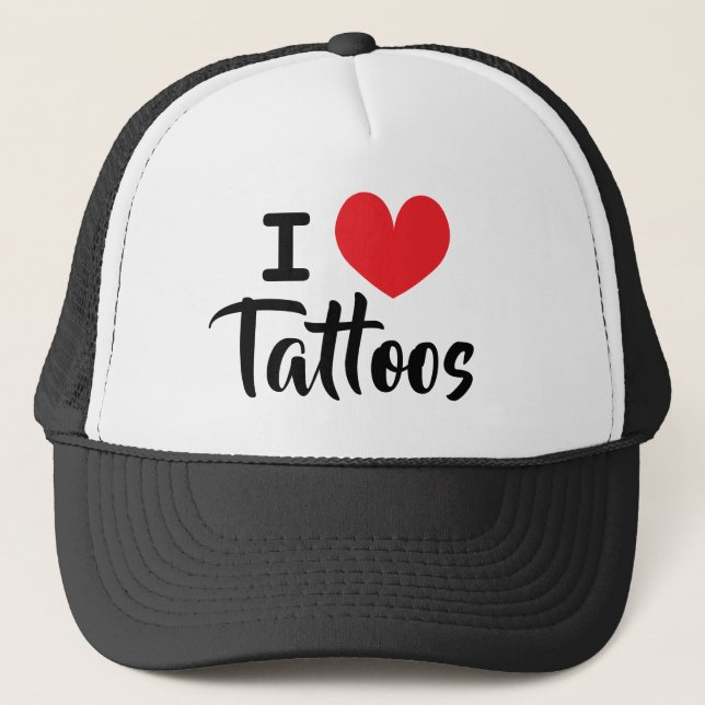 Jag älskar tatueringstrucker hatt för tatueringsäl keps (Framsida)