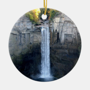 Jag älskar Taughannock nedgångar Julgransprydnad Keramik