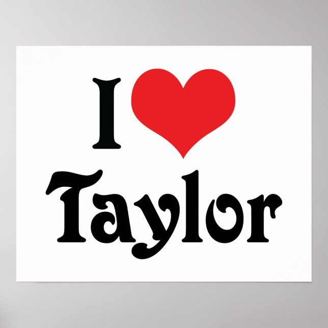 Jag älskar Taylor Poster (Framsidan)