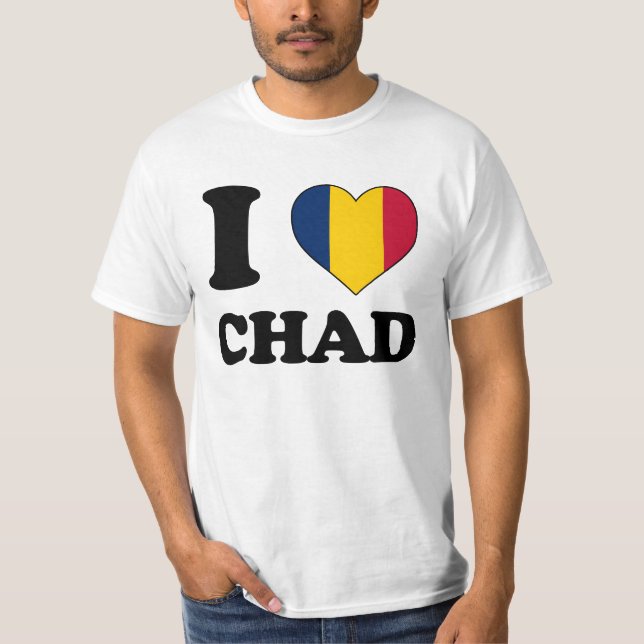 Jag älskar Tchad T Shirt (Framsida)
