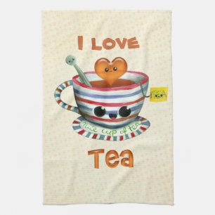 Jag älskar Tea Kökshandduk