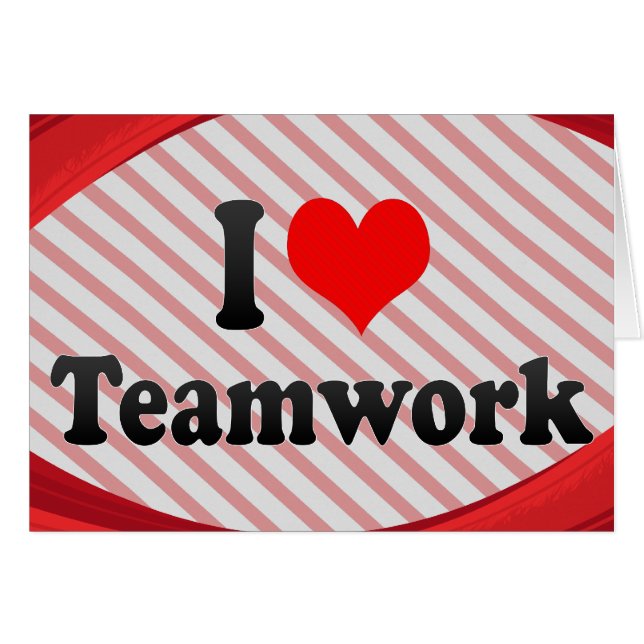Jag älskar Teamwork OBS Kort (Framsidan Horizontal)