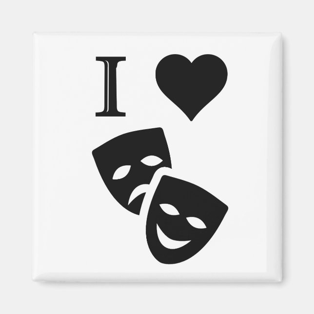 Jag älskar teater magnet (Framsidan)
