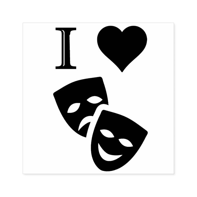 Jag älskar teater stämpel (Tryck)