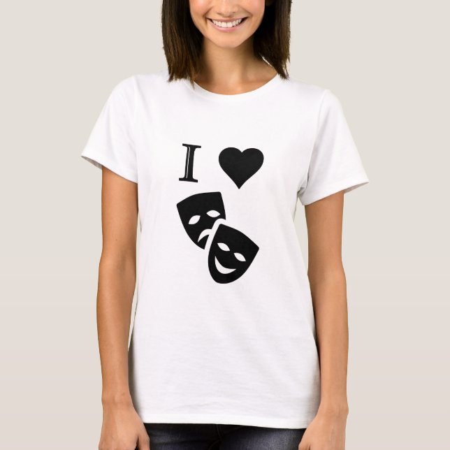 Jag älskar teater tee shirt (Framsida)