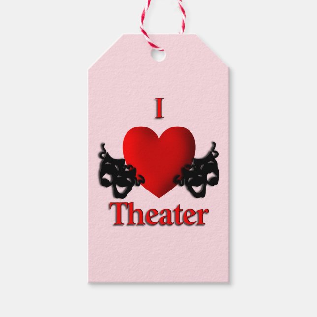 Jag älskar teaterns Rosa Presentetikett (Framsidan)