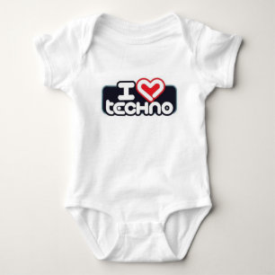 Jag älskar TECHNO - babyT-tröja T-shirt