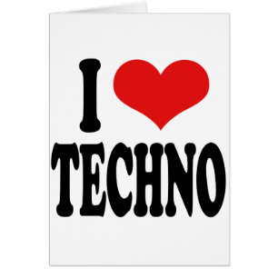 Jag älskar Techno Hälsningskort