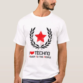 Jag älskar techno tee shirt