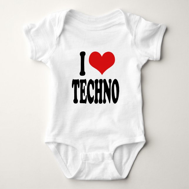 Jag älskar Techno Tröja (Framsida)
