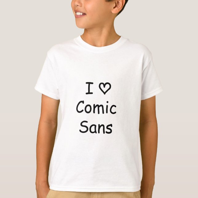 Jag älskar tecknad Sans! Tee (Framsida)