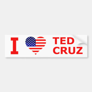 Jag älskar Ted Cruz populära rött, vit och blå Bildekal